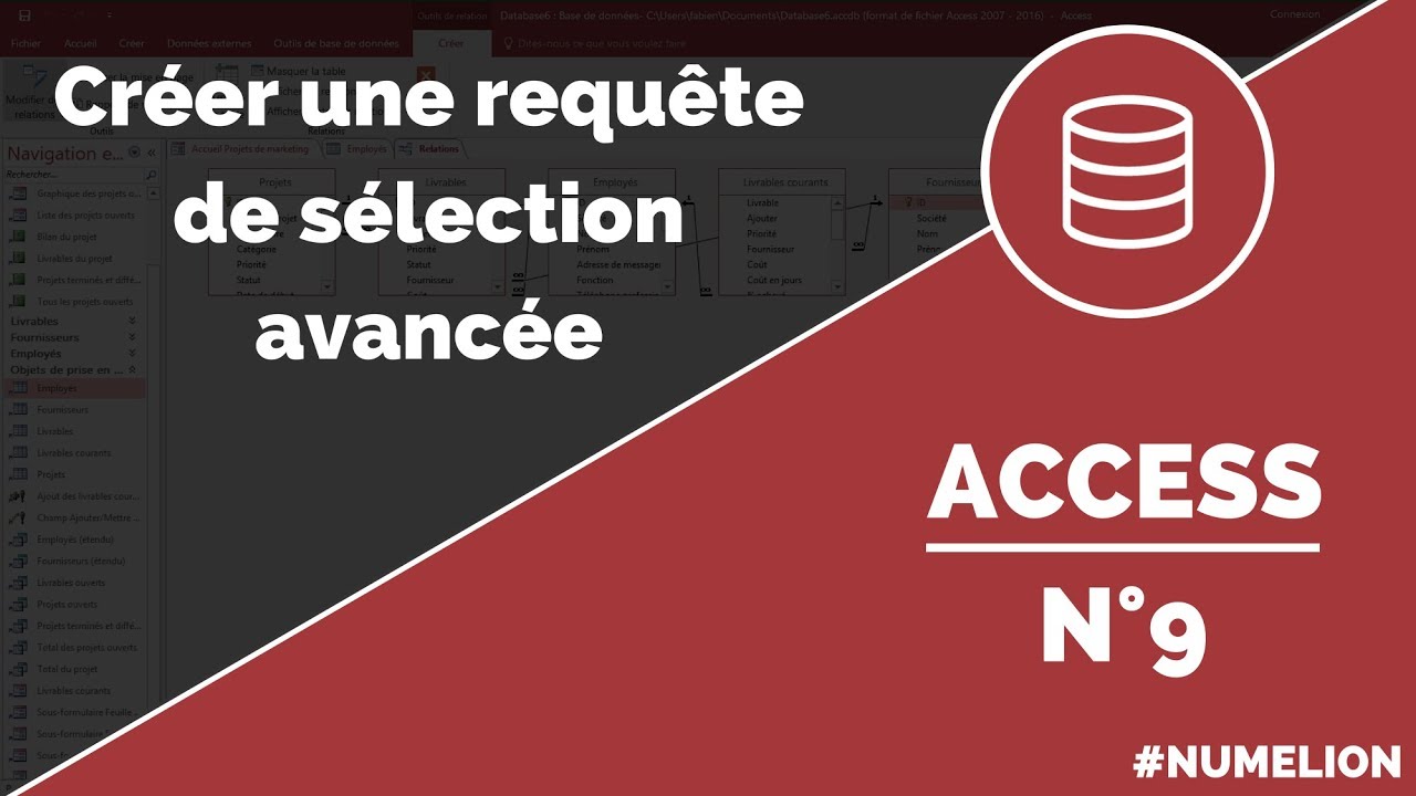 Tutoriel et cours Access n&deg; 9 : Requ&ecirc;te de s&eacute;lection avanc&eacute;e