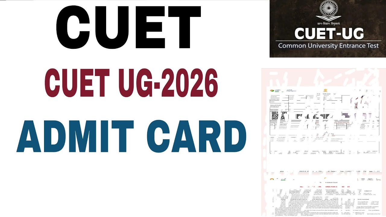 CUET UG Admit Card 2026 how to download CUET UG Admit Card 2026 step by step guide
