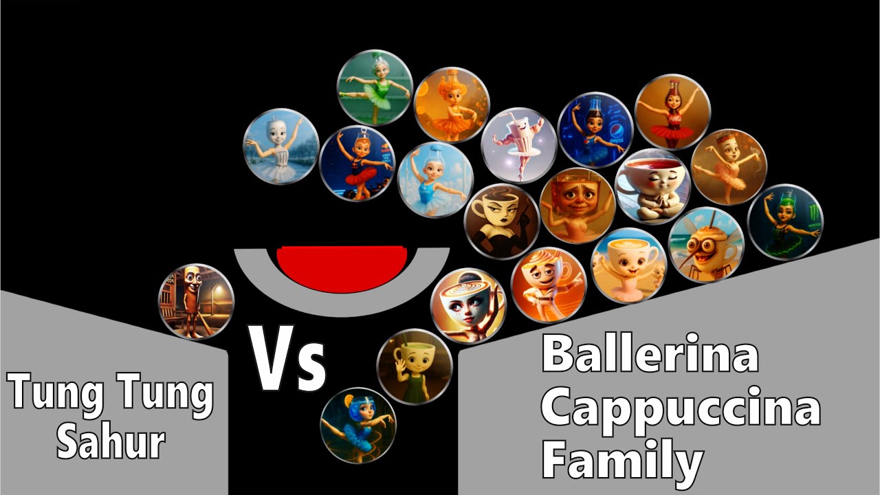 Ballerina Cappuccina Family Vs Tung Tung Marble Race │ EPISODE 12.