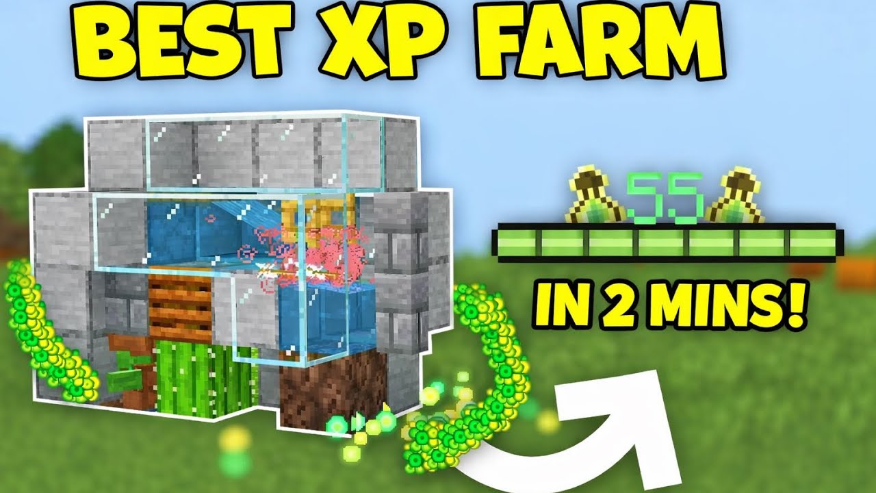 NEW BEST EVER XP FARM in 1.21 Minecraft Bedrock ! (No Trident)