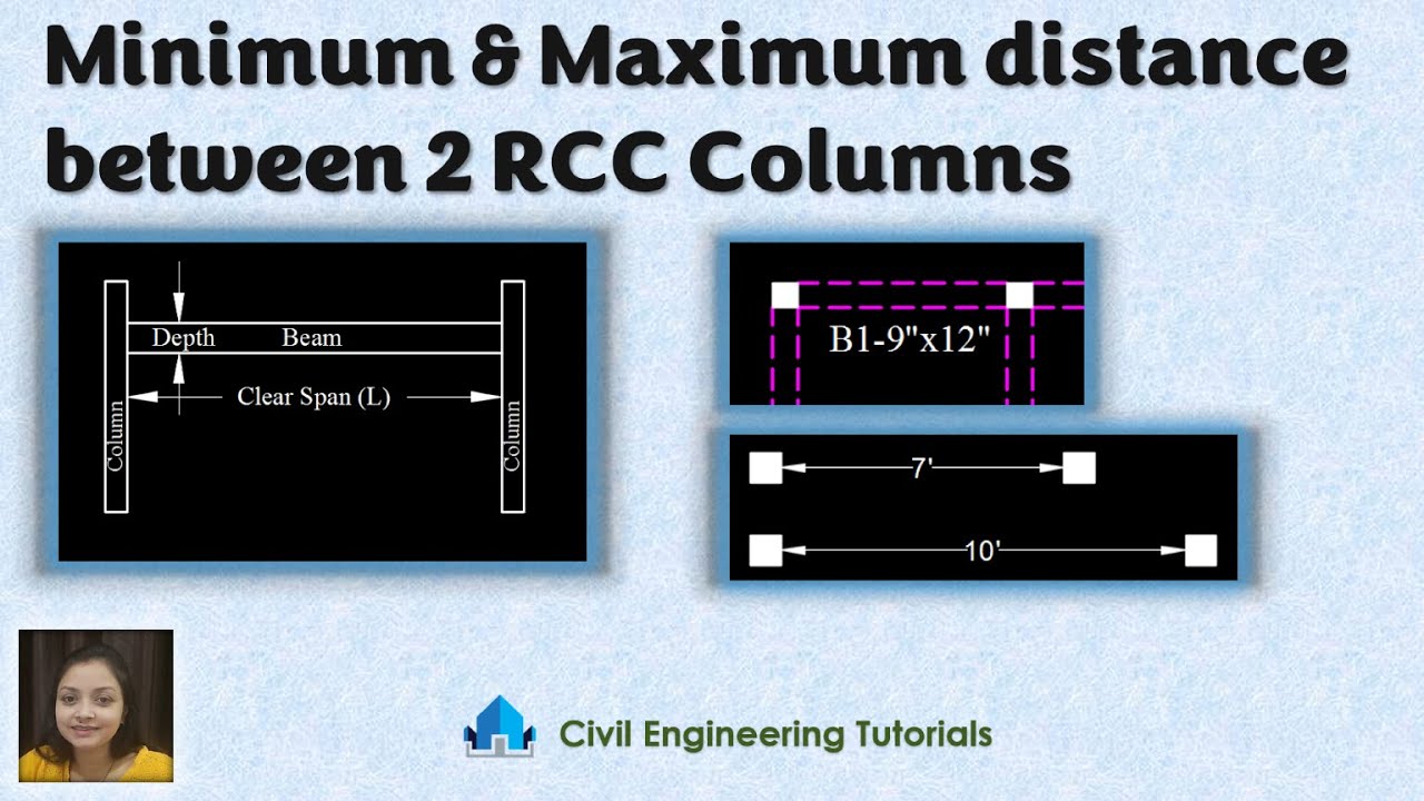 Minimum & Maximum distance between 2 RCC Columns | Civil Design