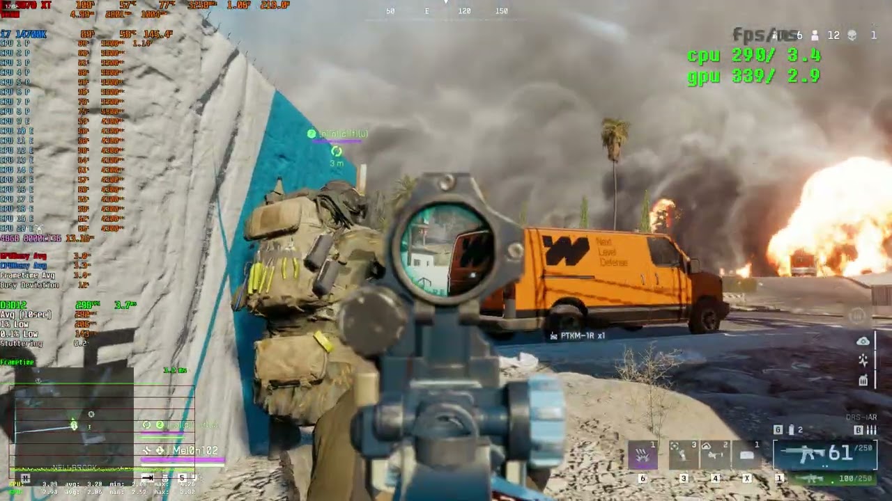 Battlefield 6 REDSEC | i7 14700K | RX 9070 XT | LOW Preset | CPU Bench | DDR5 8000 CL36 | Undervolt