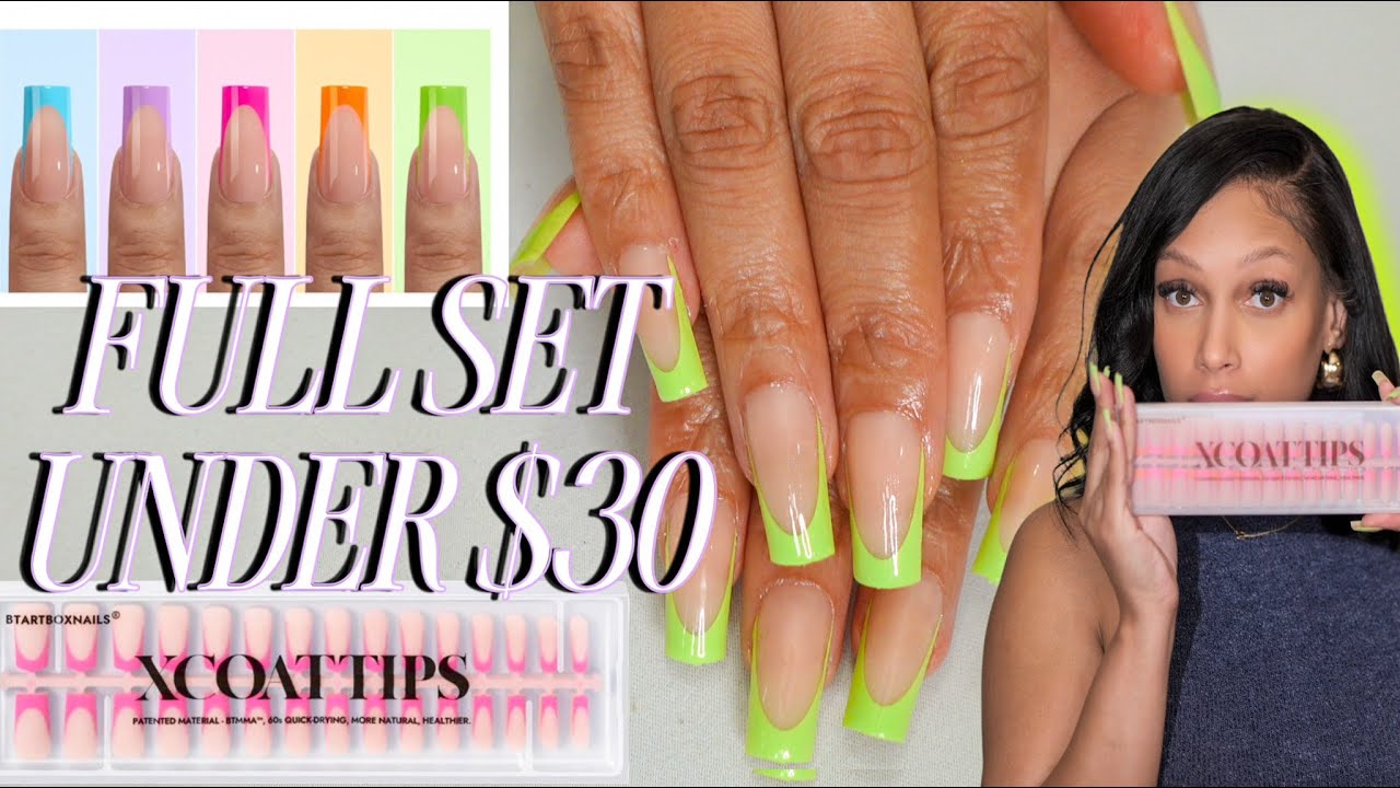 FULL SET USING BTARTBOX VIRAL XCOAT TIPS | STEP BY STEP GEL X APPLICATION | LONG SQUARE
