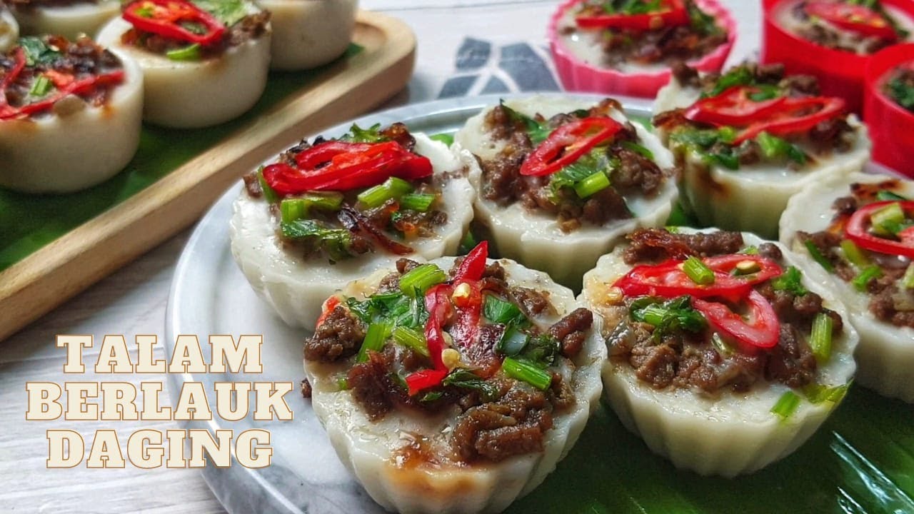 Kuih Talam Berlauk Daging Lembut & Kenyal | Soft Beef Talam Cake