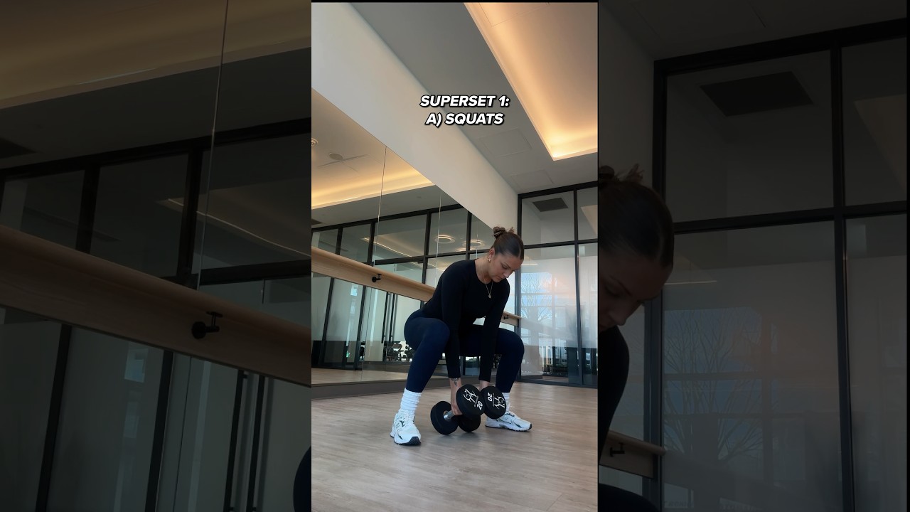 Full body dumbbell workout ❤️&zwj;🔥 40s on, 20s rest, 3 sets - GO! #fullbody #workout #toning #fatloss
