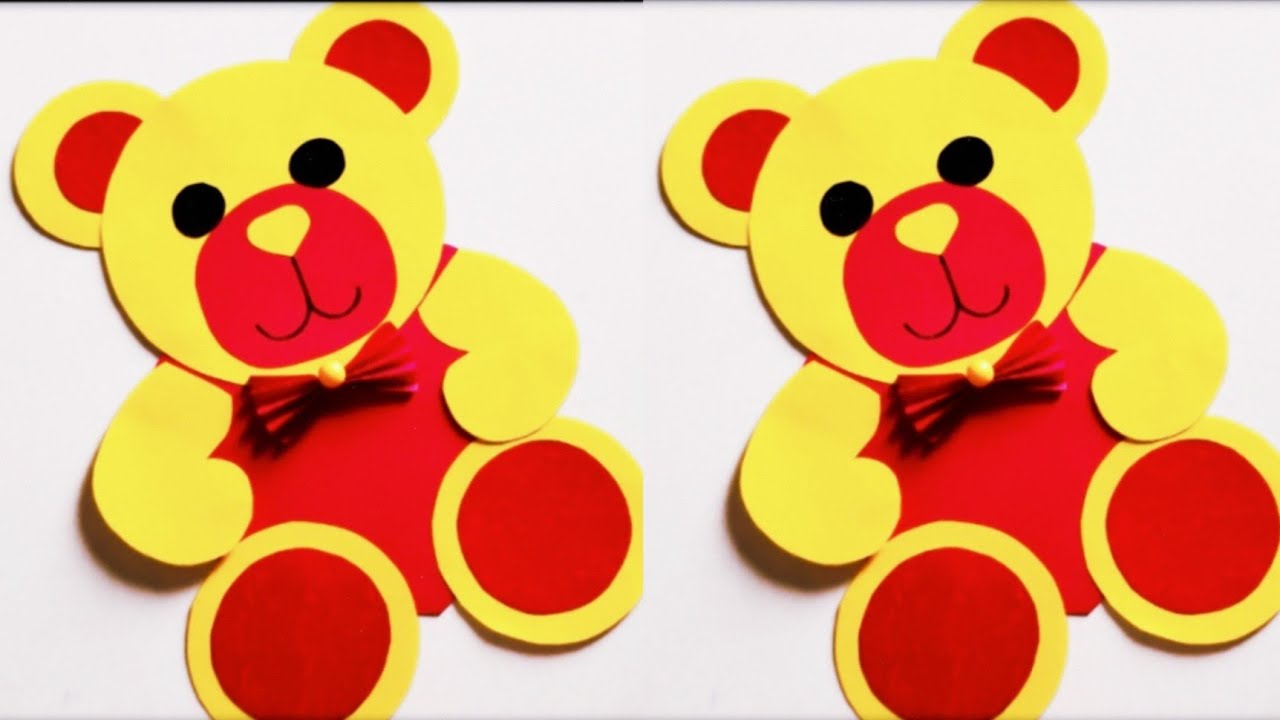 Teddy Bear Greeting Card | Happy New Year Card | DIY | Handmade Card | Teddy Bear With Paper Craft