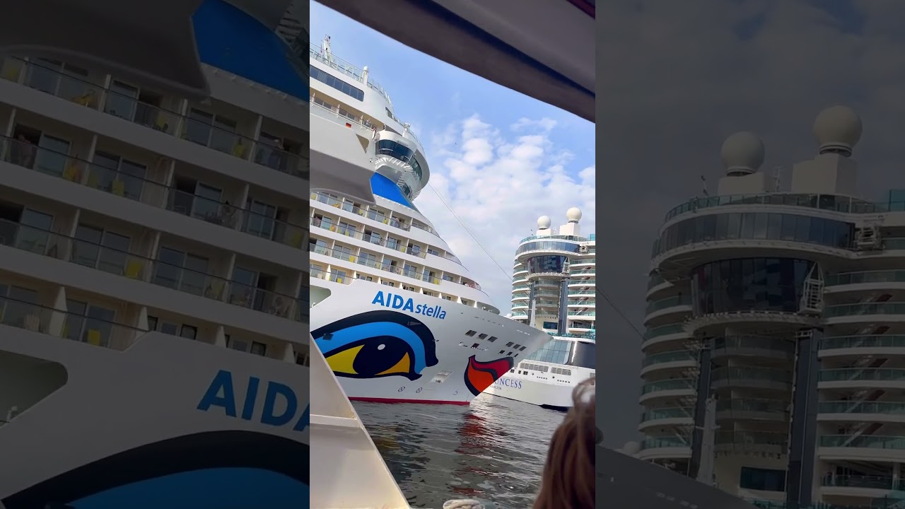 SUN PRINCESS & AIDA STELLA | TOGETHER IN NAPLES| BEST VIEW FROM TENDER!