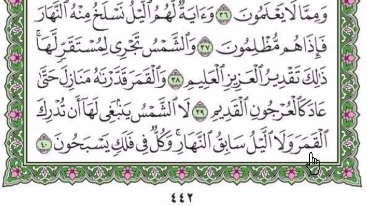 سورة يس مكتوبة بصوت شيخ رعد محمد الكردى