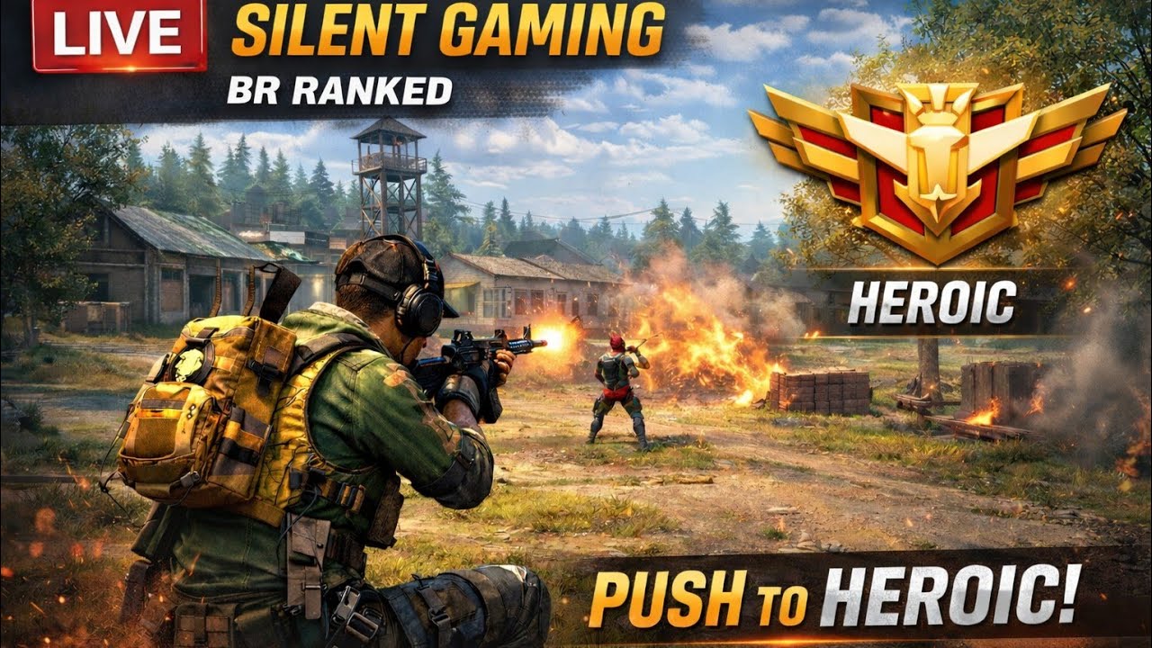 🔴 LIVE BR RANK PUSH 🔥 Road to Heroic | Silent Gaming🤩