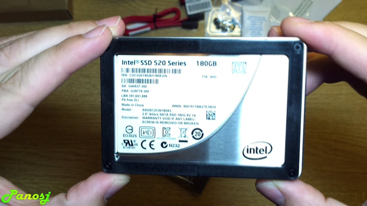 Intel 520 Series 180GB SSDSC2CW180A3K5 SSD Unboxing Cherryville (Solid State Drive) [500 Family]