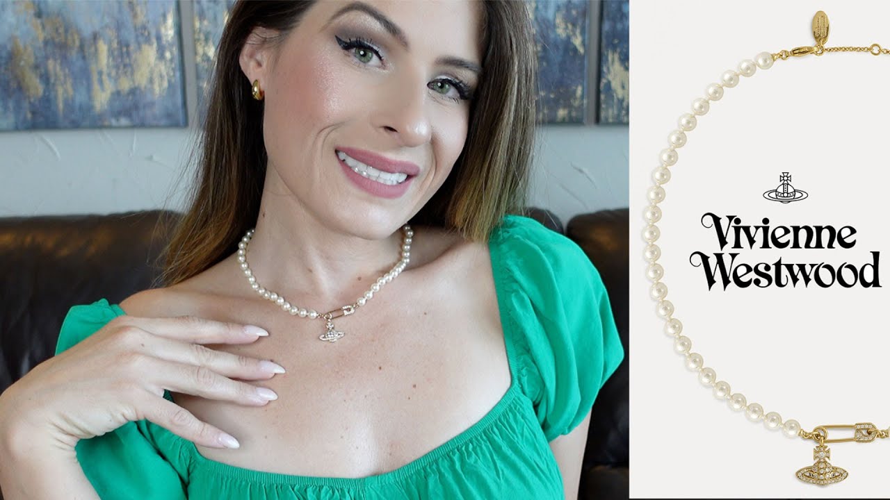 Обзор и распаковка золотого ожерелья Vivienne Westwood Lucrece Pearl