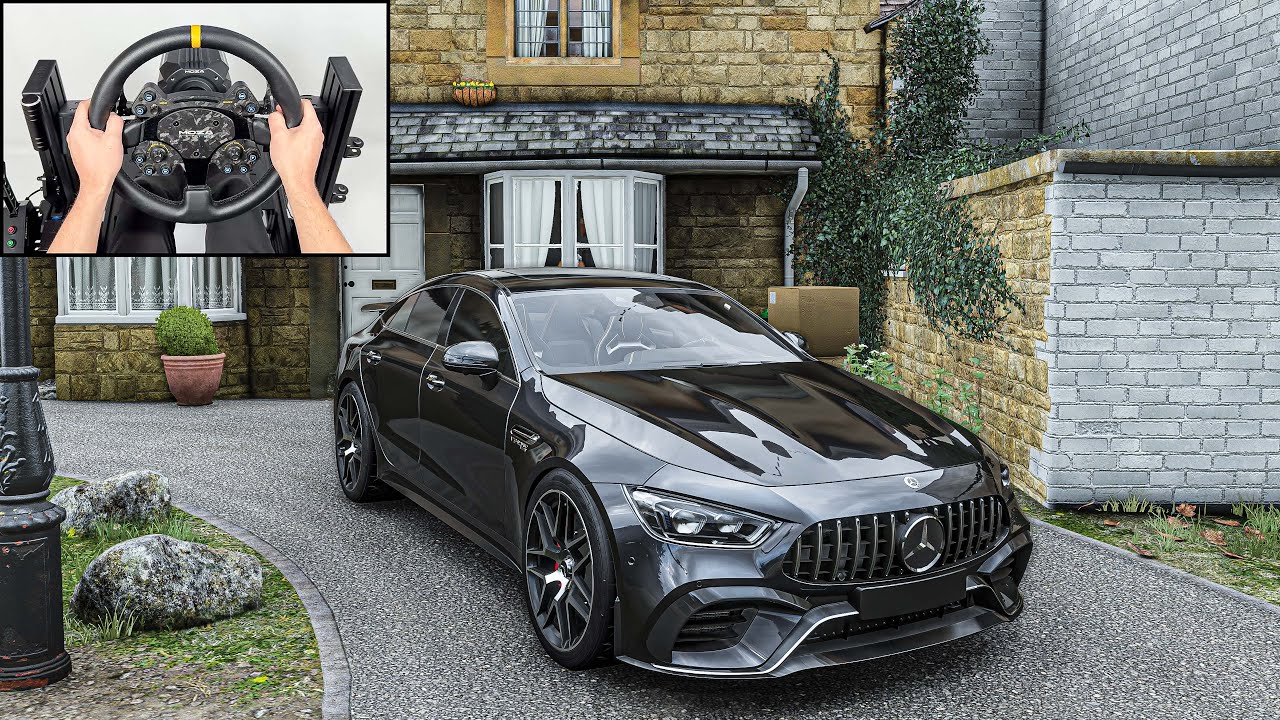 Mercedes AMG GT 4-Door Coupe | Forza Horizon 4 | Steering Wheel Gameplay