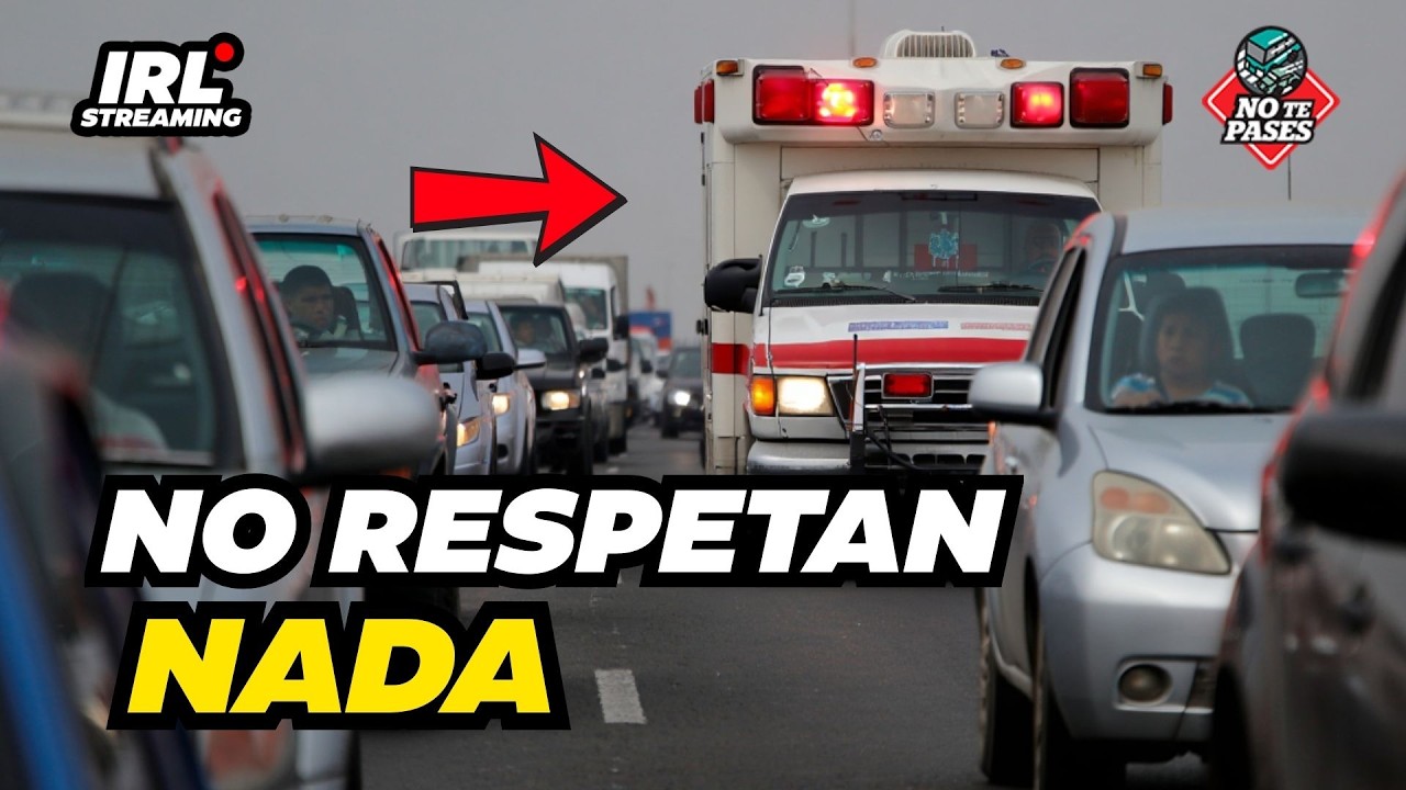 📛 Ambulancia en Panamericana Sur: ¿cuántos invaden carril de emergencia? #NoTePases