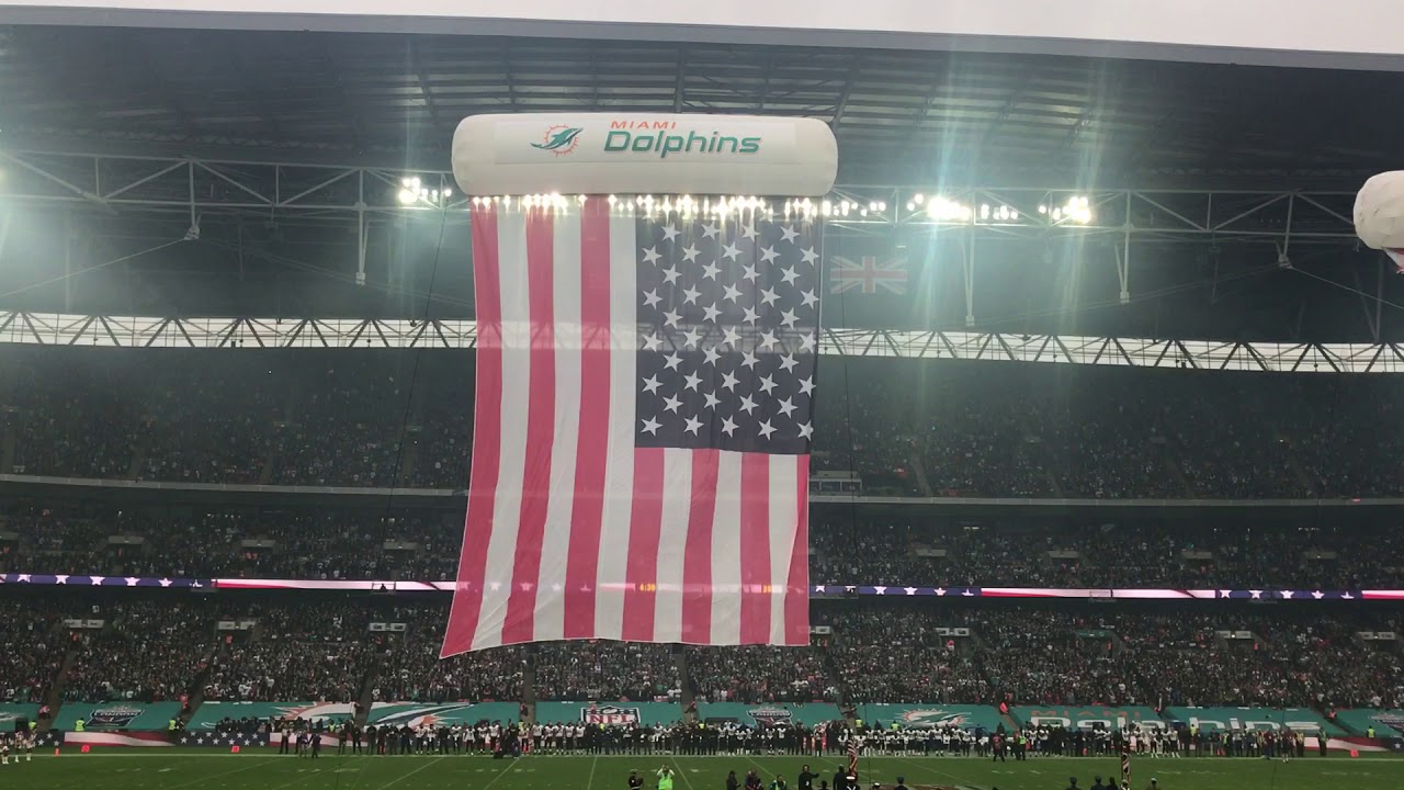 American National Anthem NFL UK Wembley 1st October 2017