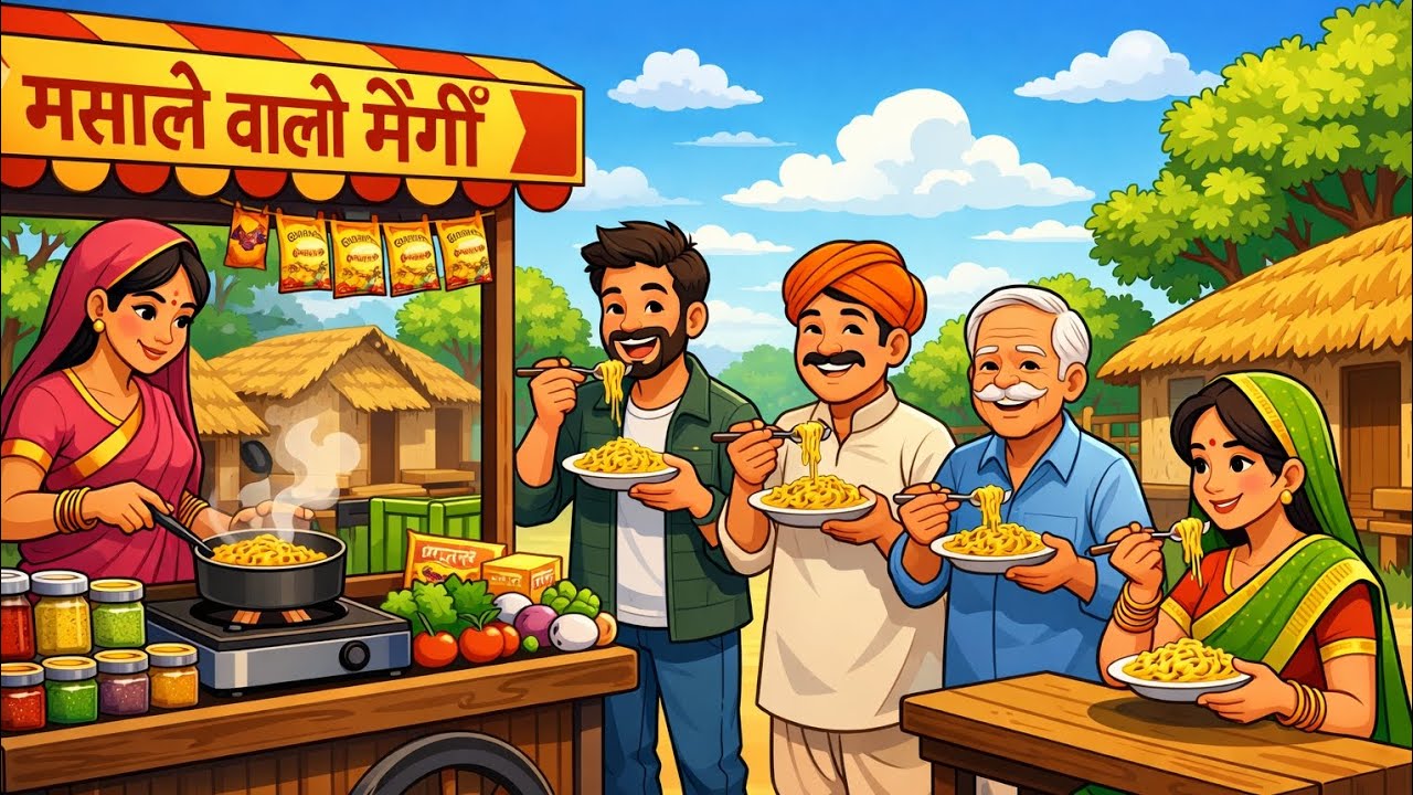 मसाले वाली मैगी का ठेला #kahaniyan 