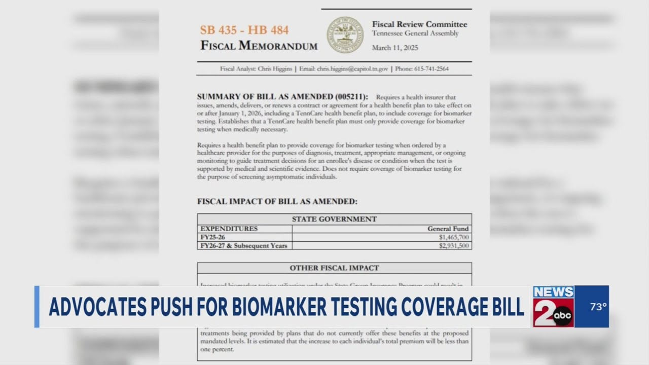 Advocates push for biomarker testing coverage bill