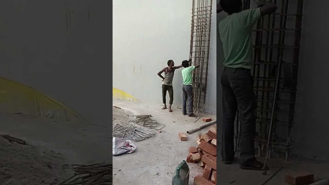 #construction#civilenginer#reinforcement#column column reinforcement work on the 2nd floor