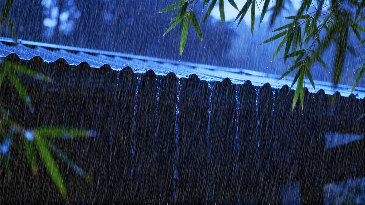 Deep Sleep Immediately on a Stormy Night with Torrential Rain & Loud Thunder on a Cabin Metal Roof