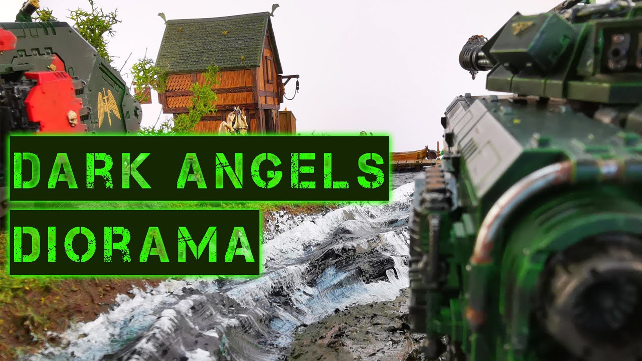 It's Dark Angels Versus Farmers! Space Marines make First Contact in this Warhammer 40K diorama!