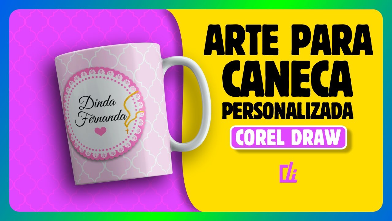 Como criar arte de caneca personalizada  para sublimação no Corel Draw utilizado técnicas incríveis!