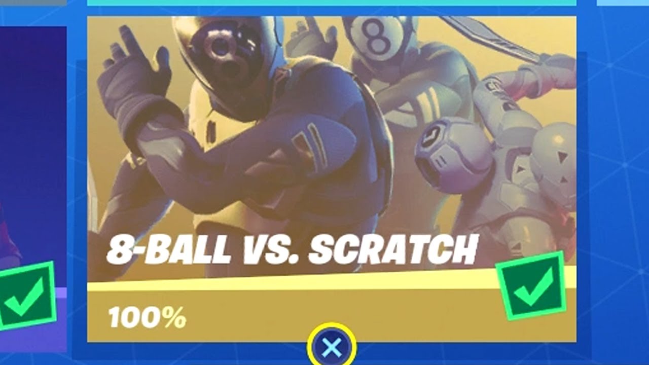 Fortnite All '8-Ball Vs. Scratch' Overtime Challenges Guide - Chapter 2 Season 1