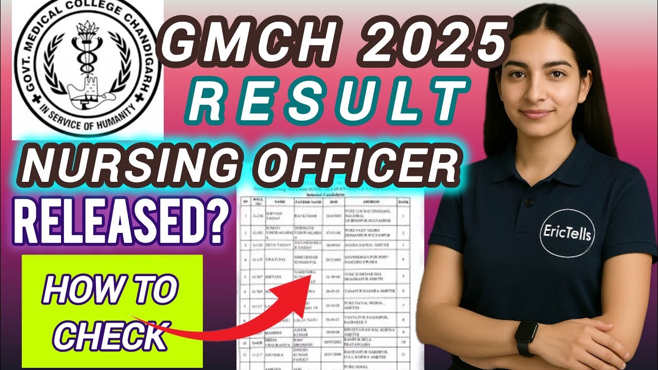 gmch nursing officer result 2025 | how to check gmch nursing officer result 2025
