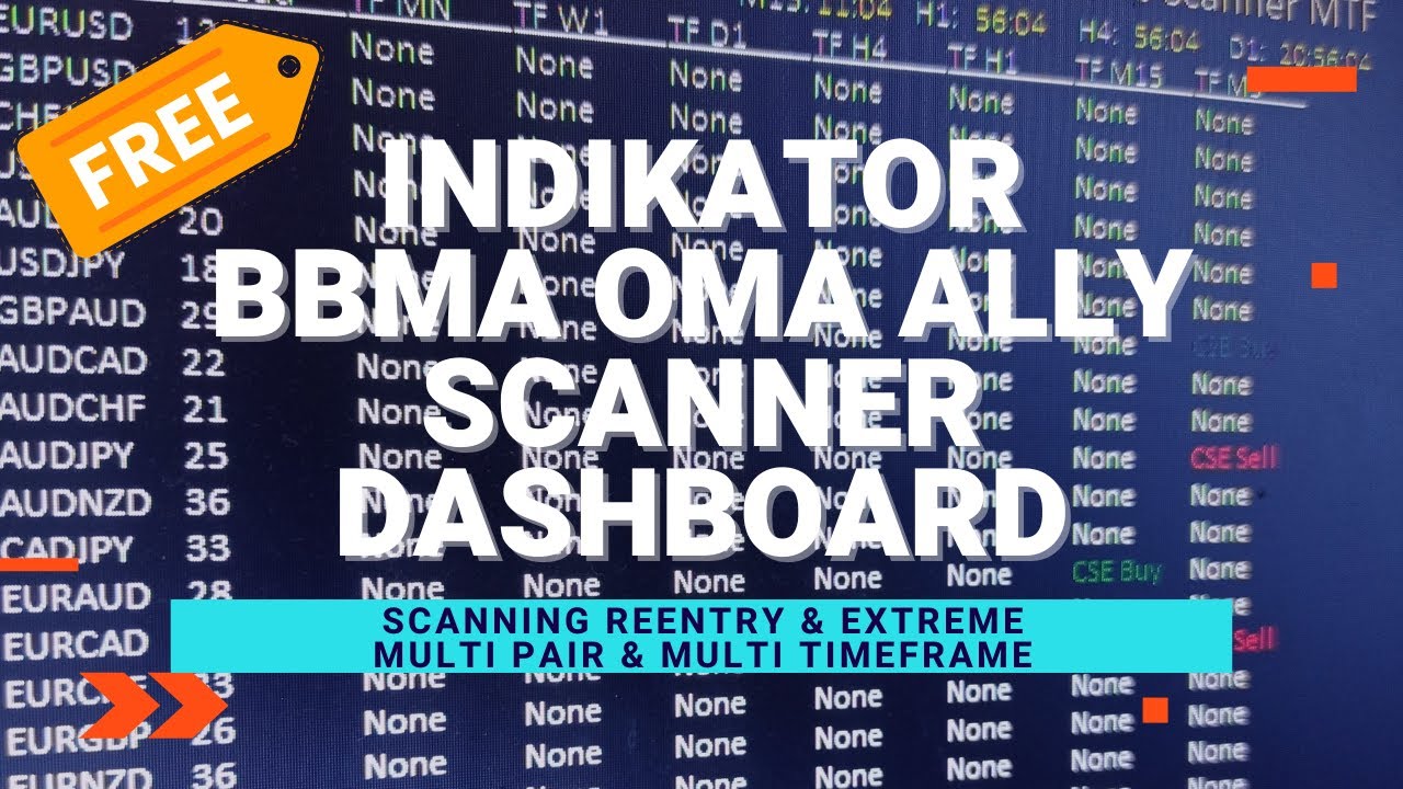 [FREE] BBMA Oma Ally Scanner Dashboard indicator | Scanning Reentry & Extreme Multi Pair & MTF