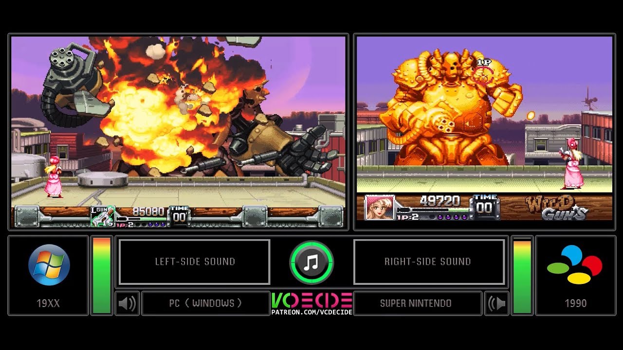 Wild Guns (PC vs SNES) Side by Side Comparison