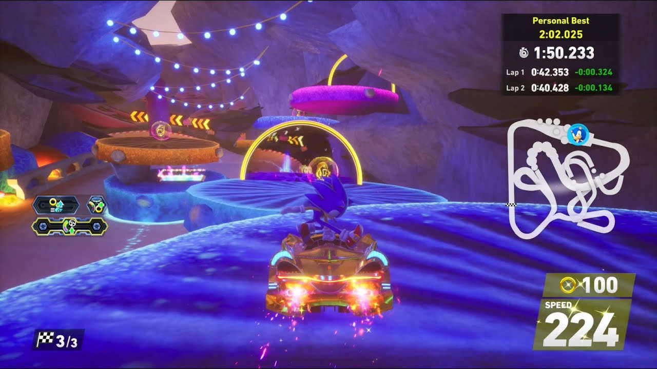 Coral Town Time Trial S Rank (Sonic Speed) - Sonic Racing CrossWorlds