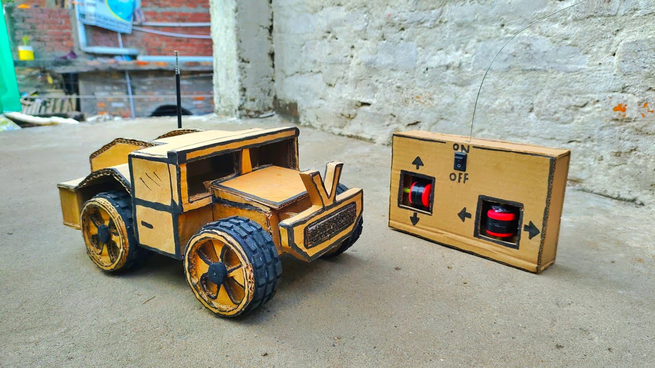 Build An RC Car || How To Make Remote Control Car From use Cardboard - DIY