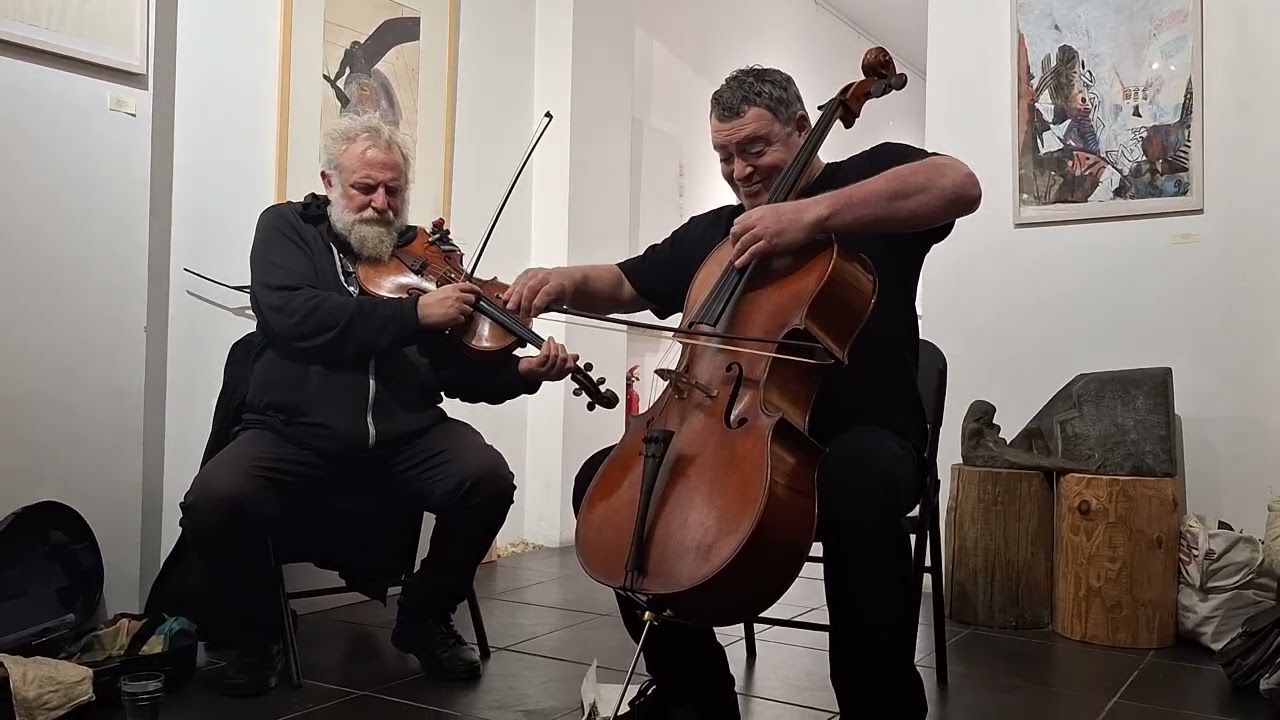Concert duo Mat Maneri (violon alto) et Daniel Levin (violoncelle) , à la galerie MLS, Bordeaux