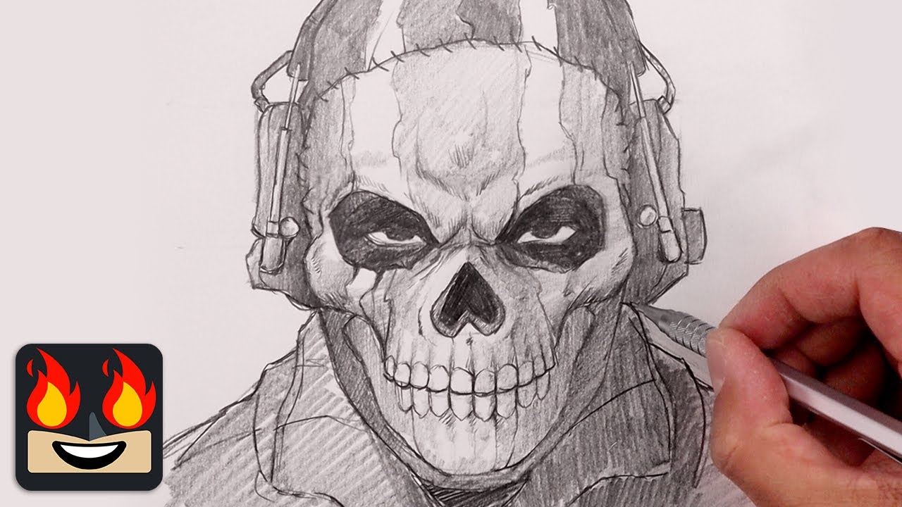 Как нарисовать Call of Duty Ghost | Учебник по эскизам