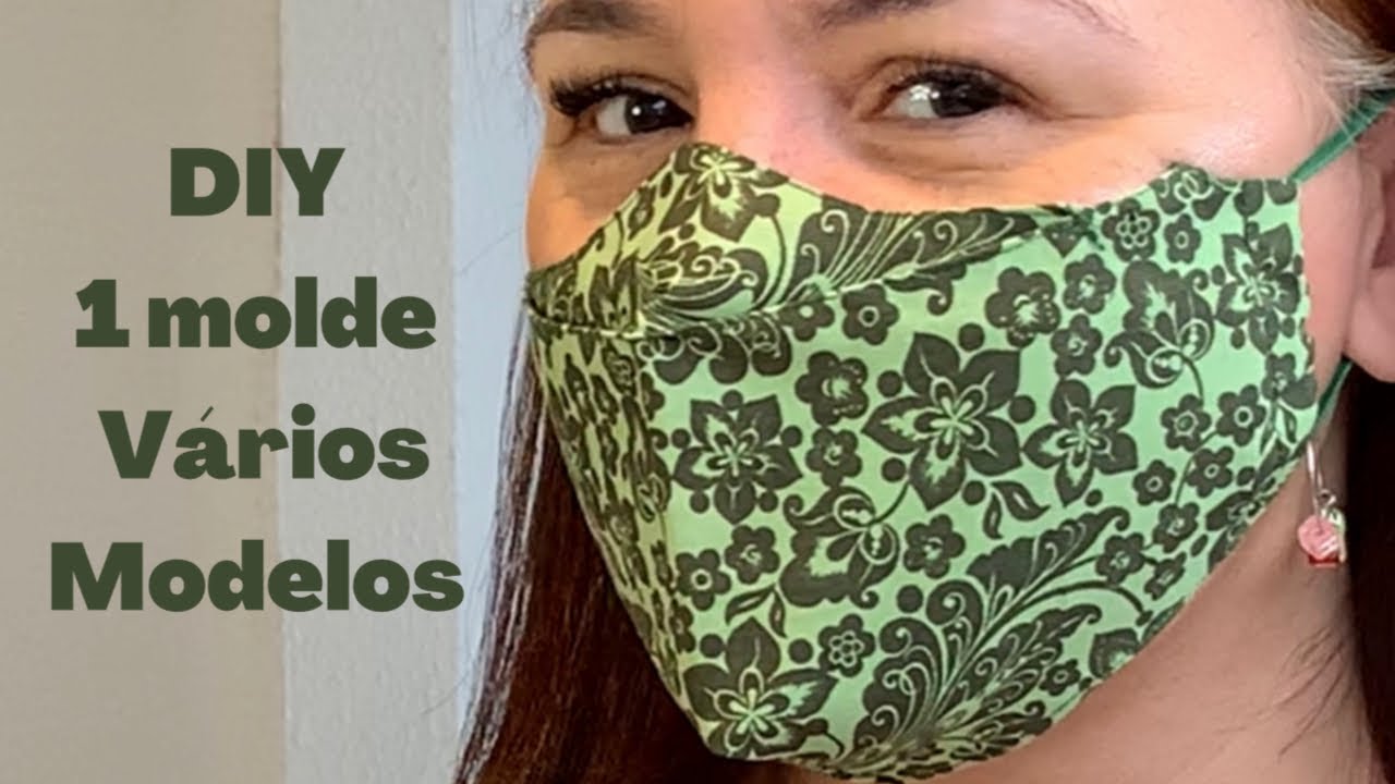Como fazer vários modelos de máscara com 1 só molde em PDF. DIY confortable mask, free pattern .