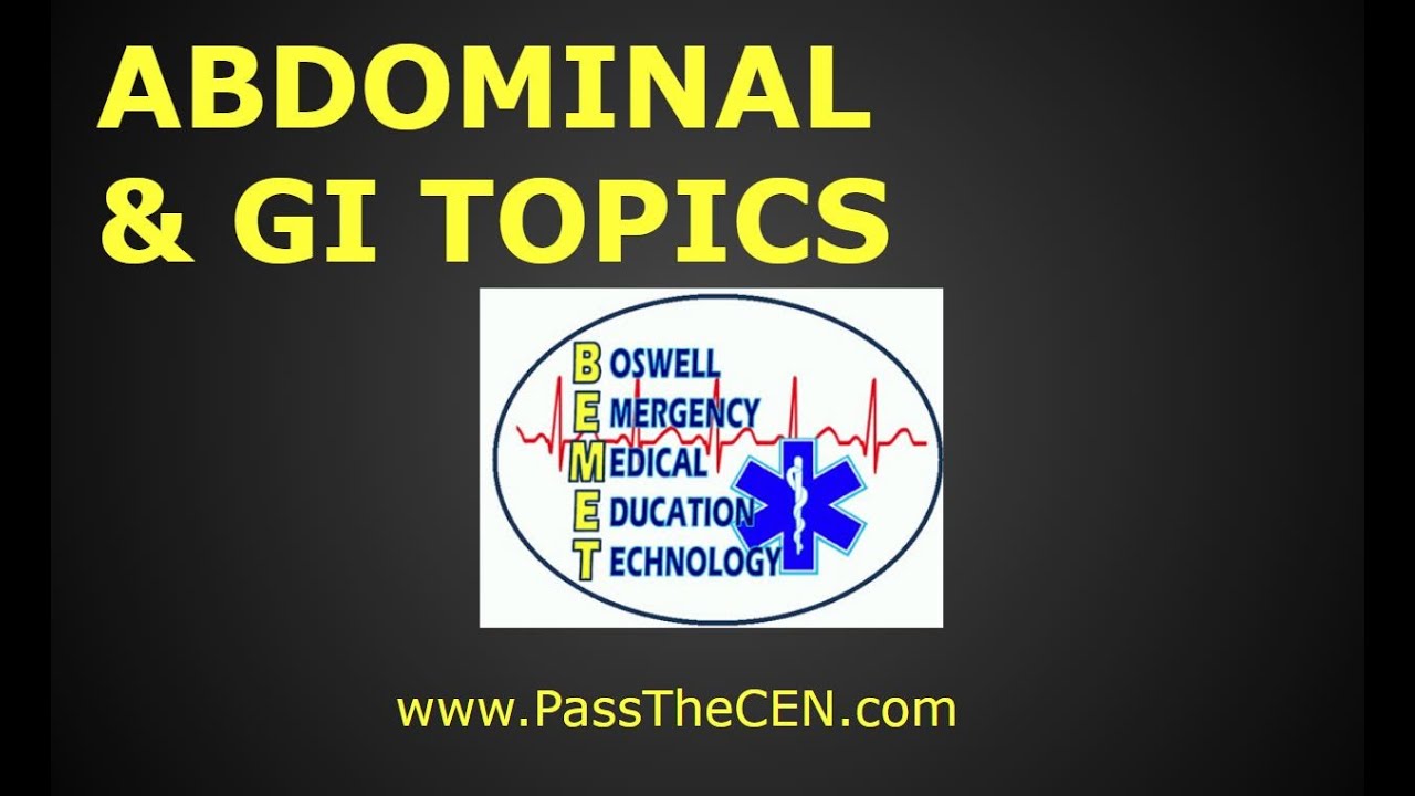 Boswell CEN Review   Abdominal GI Emergencies