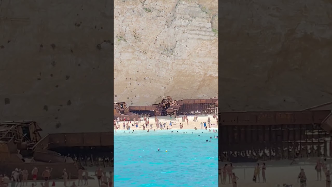 The World Famous Shipwreck at Navagio Beach in Zakynthos, Greece.