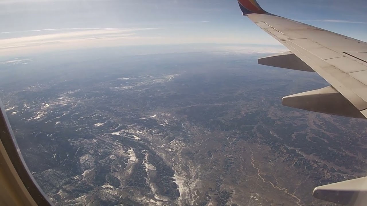 New Mexico to Colorado - Rocky Mountains - Southwest Airlines Flight