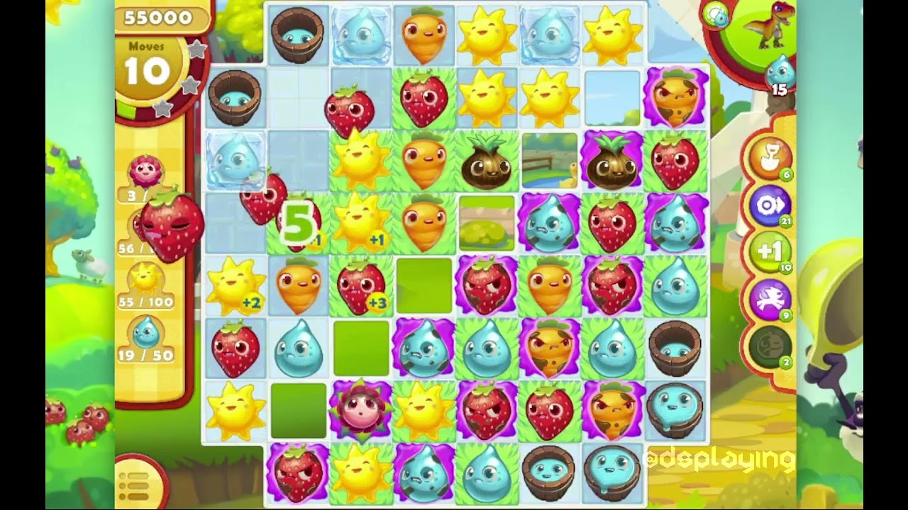 Farm Heroes Saga - Level 190 - 1 Stars - No Boosters | dsplaying