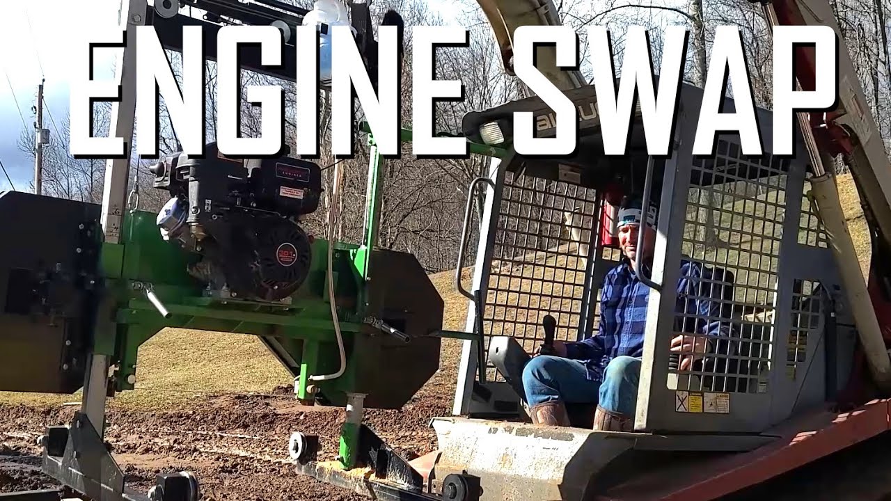Engine swap (UPGRADE) Harbor Freight sawmill // E117