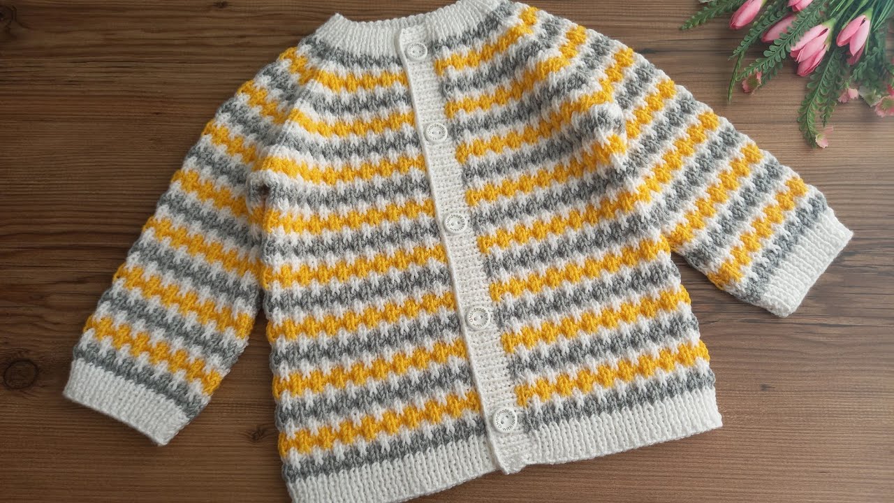 ✅️🍀Buyrun Yeni Tasarım Hırkamızı Beraber Örelim ✅️🍀{2☆3}Yaş Dikişsiz Hırka Modeli ✅️knitting pattern