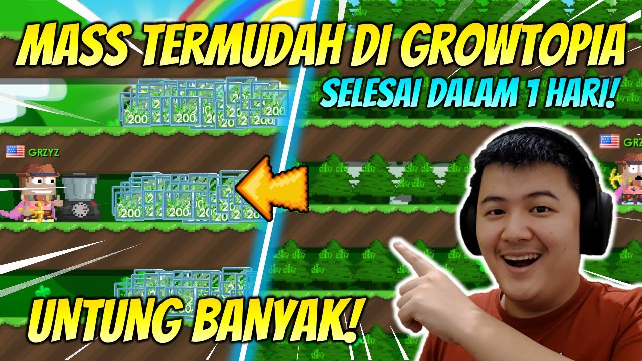 MASS TERMUDAH DI GROWTOPIA!! SEHARI LANGSUNG SELESAI! - GROWTOPIA PROFIT 2021 | GRZYZ GT