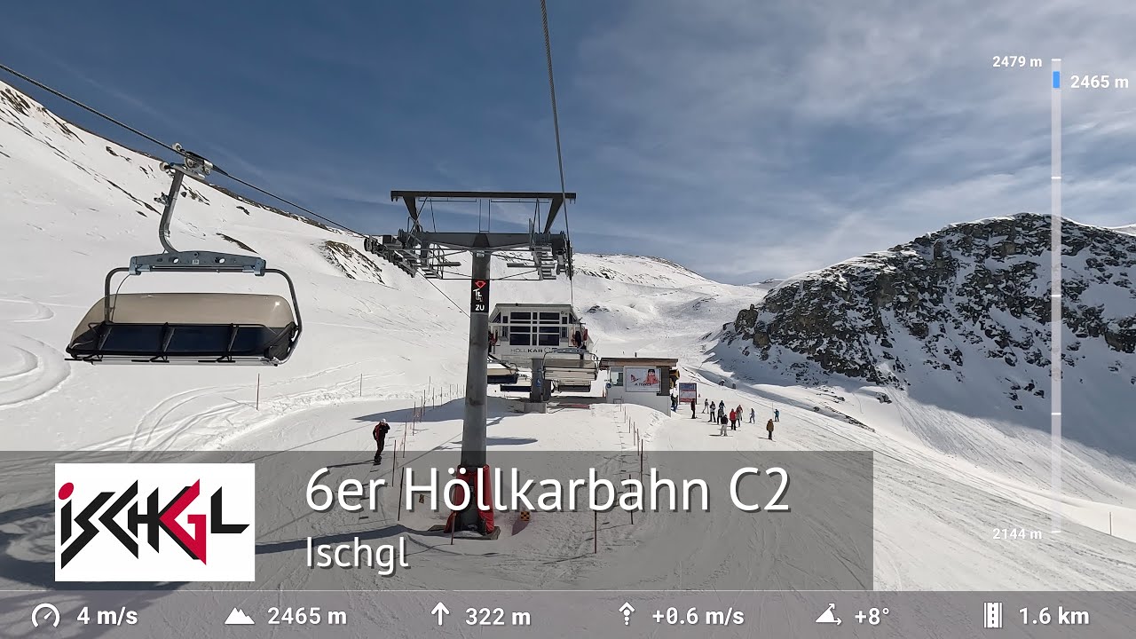 Höllkarbahn C2 Full Ride - Ischgl (Silvretta Arena Ischgl - Samnaun) | Built by Doppelmayr in 1998