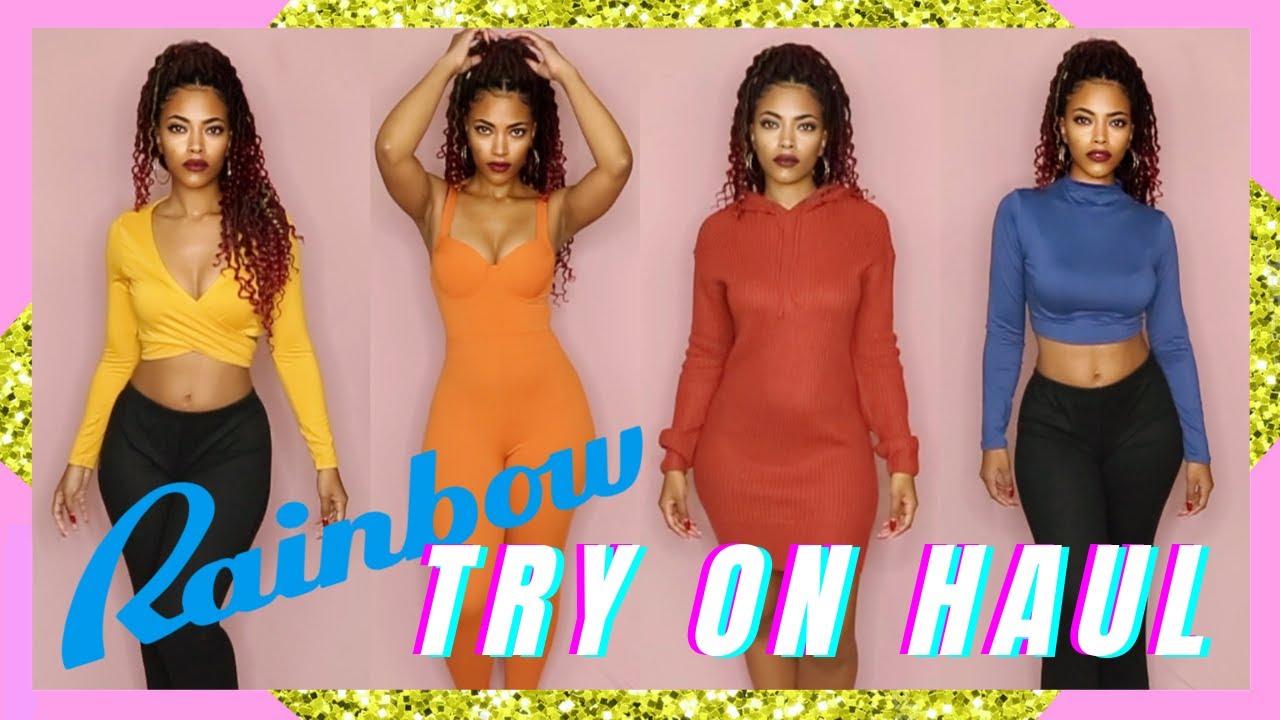 Rainbow Try-On Haul 2021 | Affordable Slim Thick Clothing Haul | Jasmine Defined