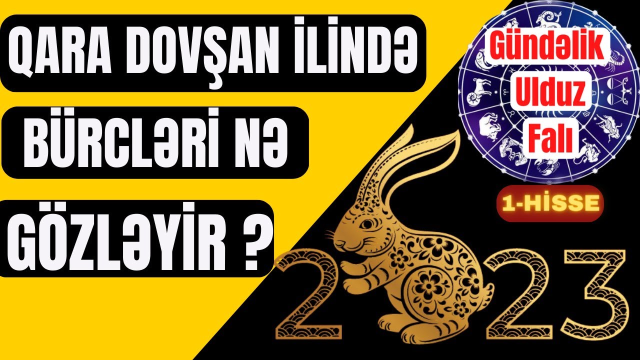 2023-cü ildə bürcləri nələr gözləyir? (səsli-geniş izah) 1-ci hissə (Qara Dovşan ili)