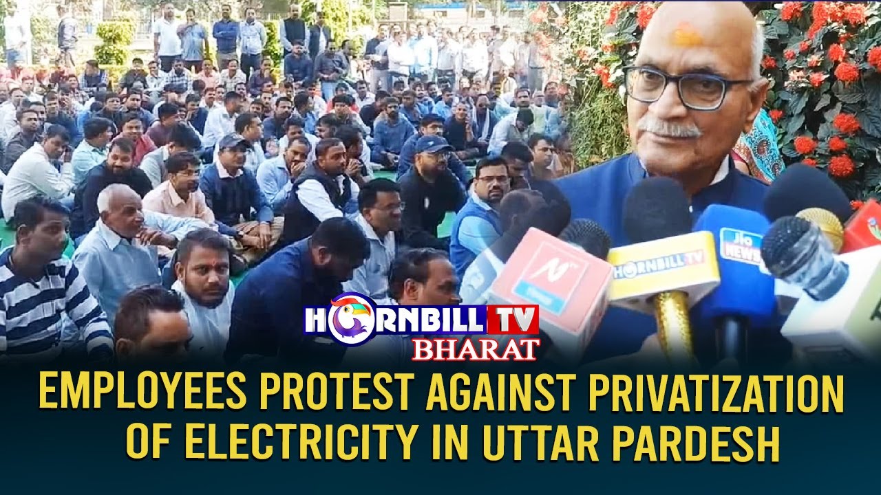 EMPLOYEES PROTEST AGAINST PRIVATIZATION OF ELECTRICITY IN UTTAR PARDESH
