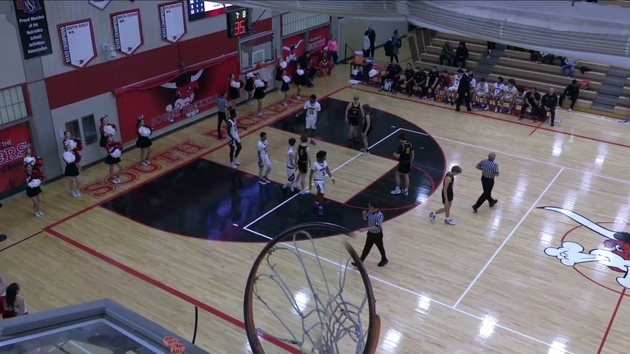 Omaha South High School vs Fremont High School Mens Varsity Basketball   Tactical