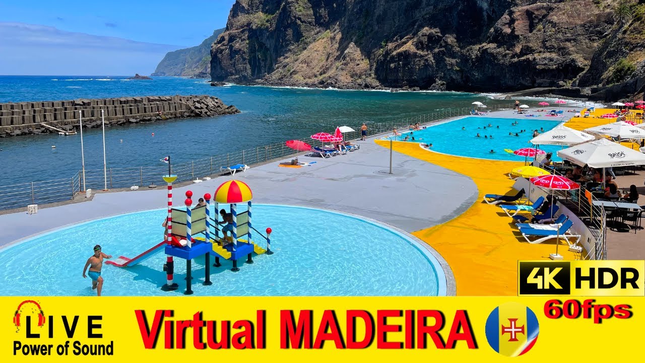 MADEIRA - Ponta Delgada 💢4K 60fps 🌈HDR 🎧Live Sounds #virtualmadeira