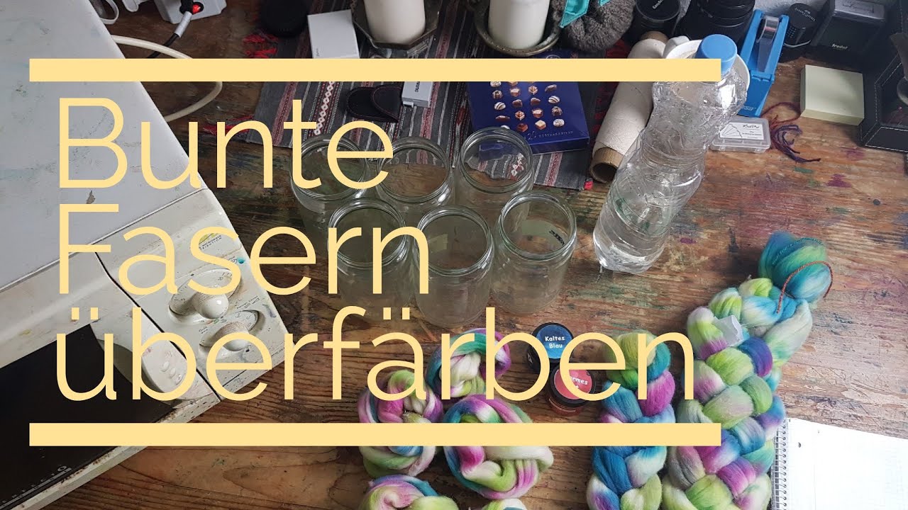 Bunte Fasern &uuml;berf&auml;rben