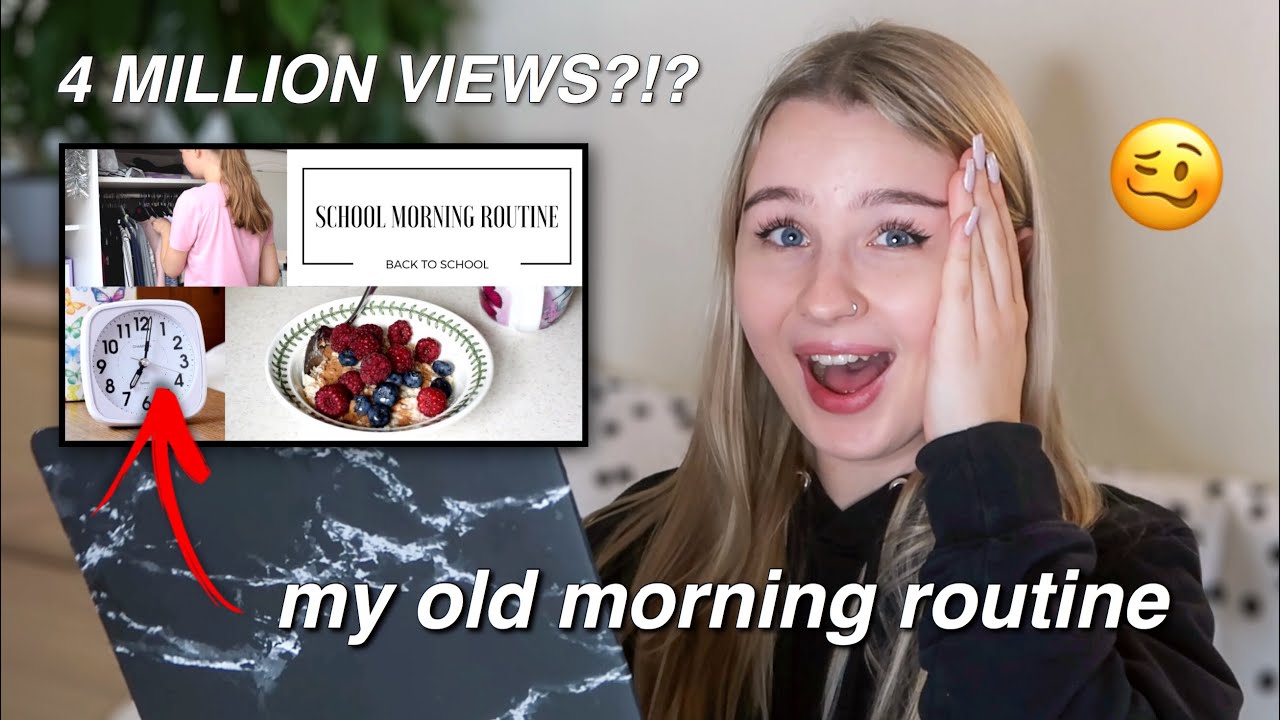 REACTING to my old MORNING ROUTINE with 4 MILLION VIEWS!