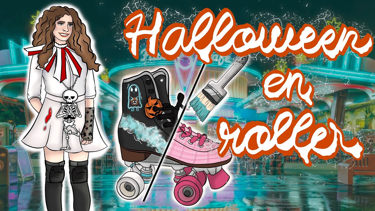 Une tenue d’Halloween à 1€ sur des rollers quads