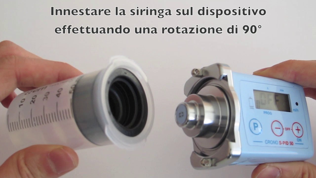 Crono S-PID 50 Connecting the syringe